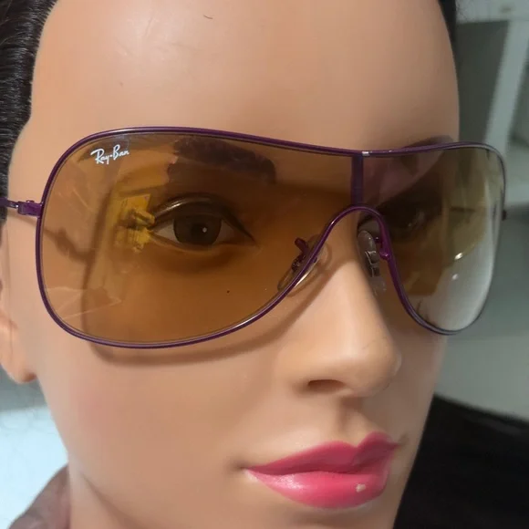 Ray-Ban Violet Frame with Amber Lenses Sunglasses - Picture 13 of 16